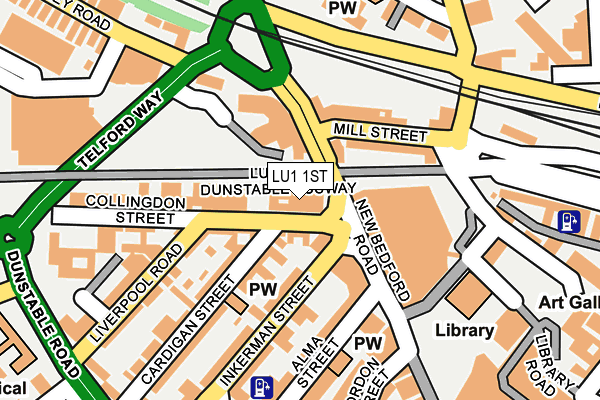 LU1 1ST map - OS OpenMap – Local (Ordnance Survey)