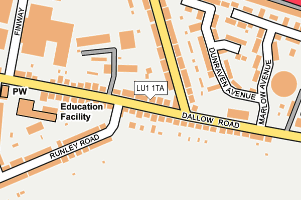 LU1 1TA map - OS OpenMap – Local (Ordnance Survey)