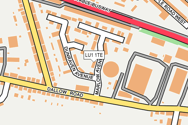 LU1 1TE map - OS OpenMap – Local (Ordnance Survey)