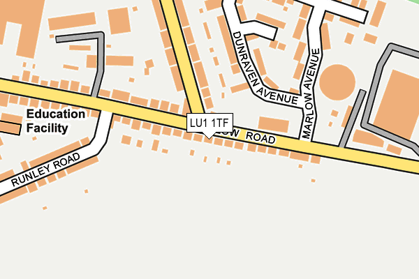 LU1 1TF map - OS OpenMap – Local (Ordnance Survey)