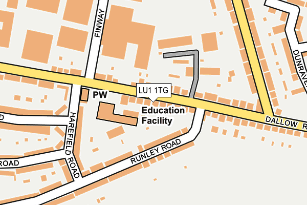 LU1 1TG map - OS OpenMap – Local (Ordnance Survey)