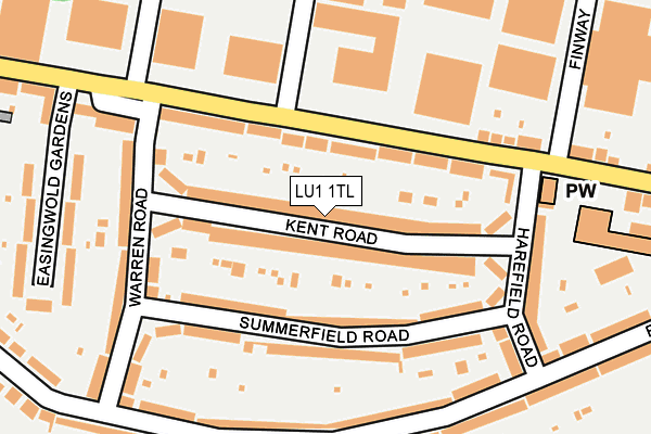 LU1 1TL map - OS OpenMap – Local (Ordnance Survey)