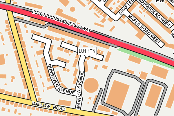 LU1 1TN map - OS OpenMap – Local (Ordnance Survey)