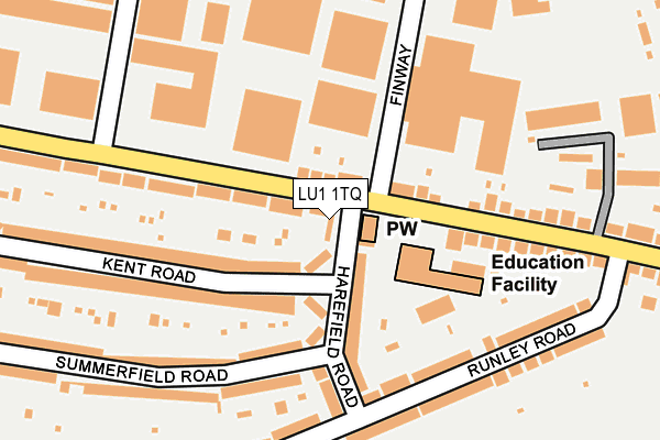 LU1 1TQ map - OS OpenMap – Local (Ordnance Survey)