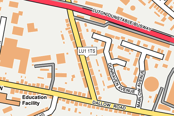 LU1 1TS map - OS OpenMap – Local (Ordnance Survey)