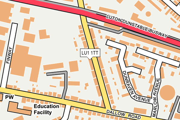 LU1 1TT map - OS OpenMap – Local (Ordnance Survey)