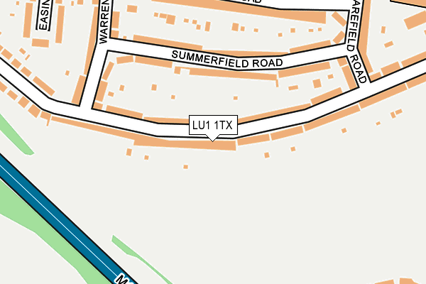 LU1 1TX map - OS OpenMap – Local (Ordnance Survey)