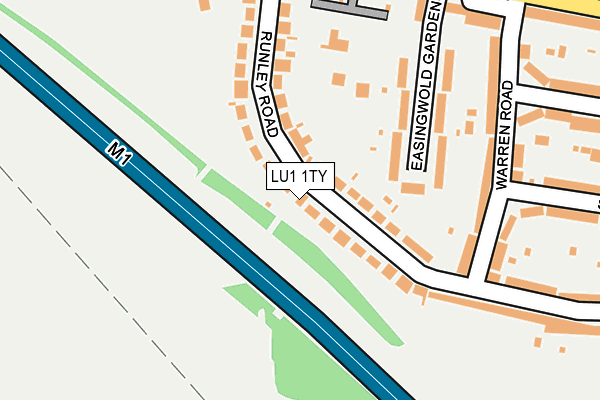 LU1 1TY map - OS OpenMap – Local (Ordnance Survey)