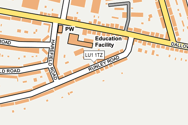 LU1 1TZ map - OS OpenMap – Local (Ordnance Survey)