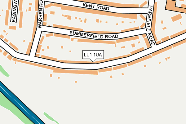 LU1 1UA map - OS OpenMap – Local (Ordnance Survey)