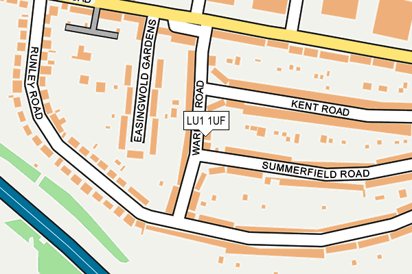 LU1 1UF map - OS OpenMap – Local (Ordnance Survey)