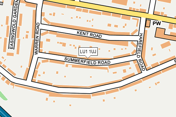 LU1 1UJ map - OS OpenMap – Local (Ordnance Survey)