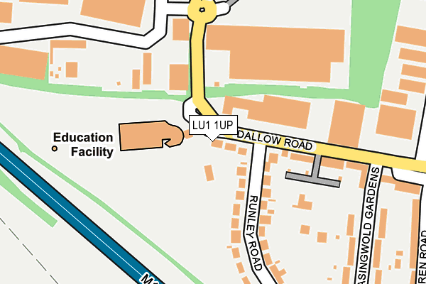 LU1 1UP map - OS OpenMap – Local (Ordnance Survey)