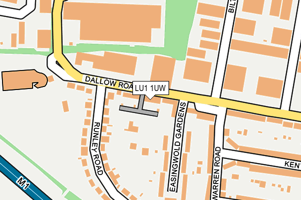 LU1 1UW map - OS OpenMap – Local (Ordnance Survey)