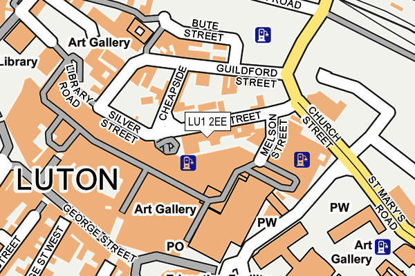 LU1 2EE map - OS OpenMap – Local (Ordnance Survey)