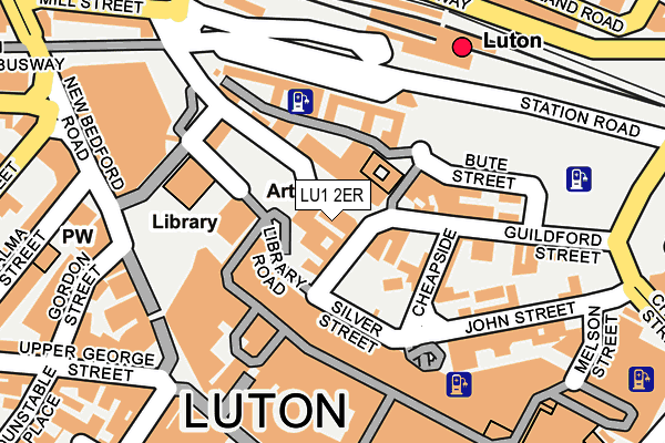 LU1 2ER map - OS OpenMap – Local (Ordnance Survey)