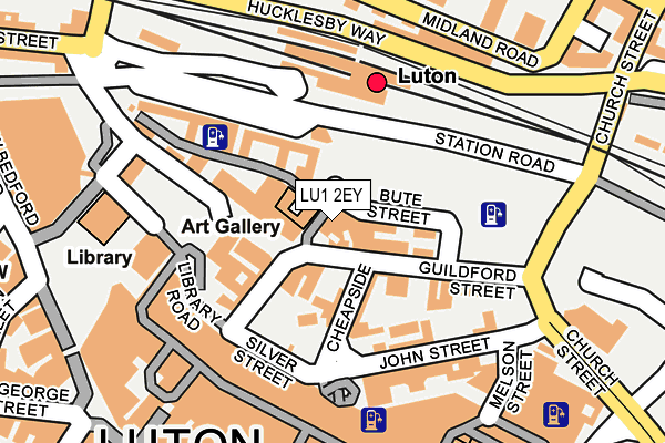 LU1 2EY map - OS OpenMap – Local (Ordnance Survey)