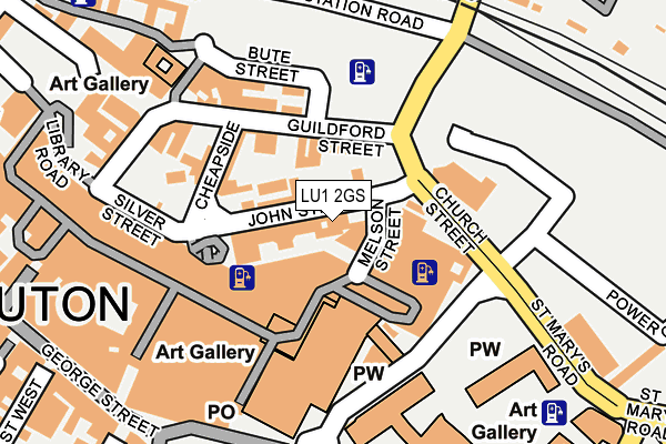 LU1 2GS map - OS OpenMap – Local (Ordnance Survey)