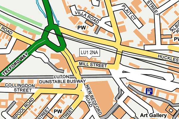 LU1 2NA map - OS OpenMap – Local (Ordnance Survey)