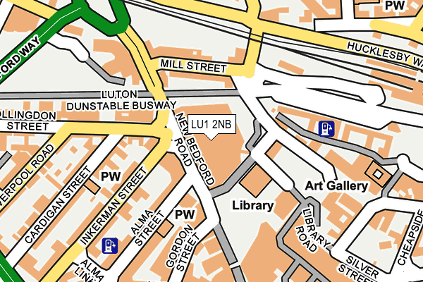 LU1 2NB map - OS OpenMap – Local (Ordnance Survey)