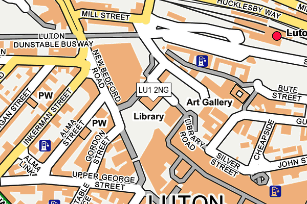 LU1 2NG map - OS OpenMap – Local (Ordnance Survey)