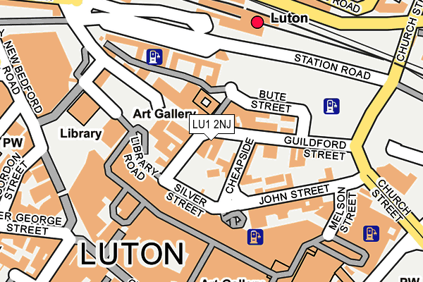 LU1 2NJ map - OS OpenMap – Local (Ordnance Survey)