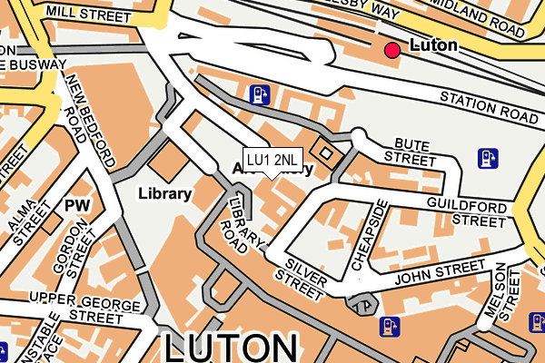 LU1 2NL map - OS OpenMap – Local (Ordnance Survey)