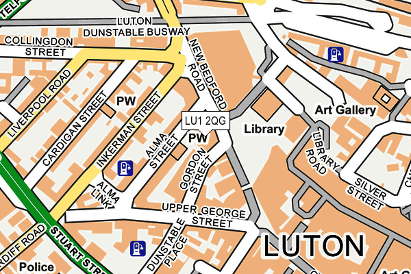 LU1 2QG map - OS OpenMap – Local (Ordnance Survey)
