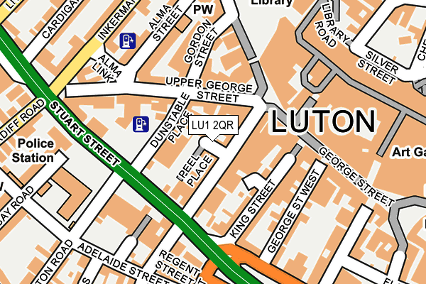 LU1 2QR map - OS OpenMap – Local (Ordnance Survey)