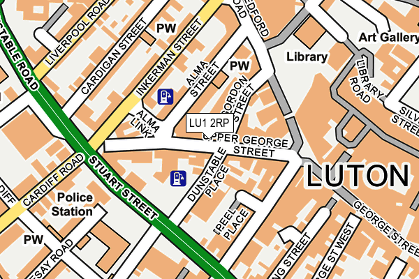 LU1 2RP map - OS OpenMap – Local (Ordnance Survey)