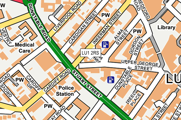 LU1 2RS map - OS OpenMap – Local (Ordnance Survey)