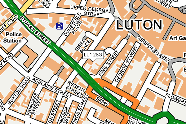 LU1 2SG map - OS OpenMap – Local (Ordnance Survey)