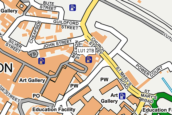 LU1 2TB map - OS OpenMap – Local (Ordnance Survey)