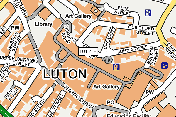 LU1 2TH map - OS OpenMap – Local (Ordnance Survey)