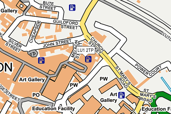 LU1 2TP map - OS OpenMap – Local (Ordnance Survey)