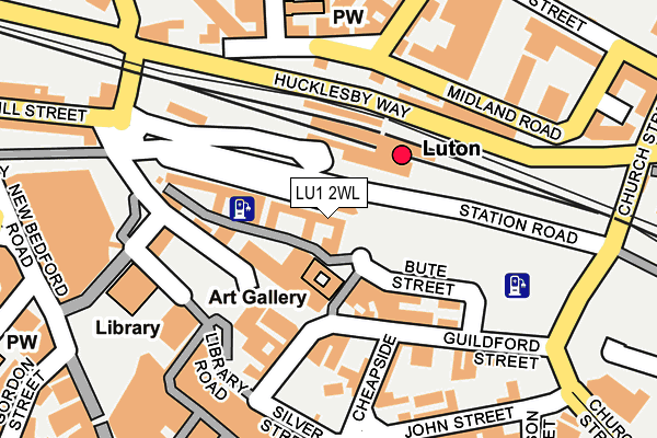 LU1 2WL map - OS OpenMap – Local (Ordnance Survey)