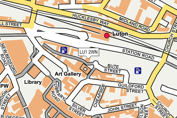 LU1 2WN map - OS OpenMap – Local (Ordnance Survey)