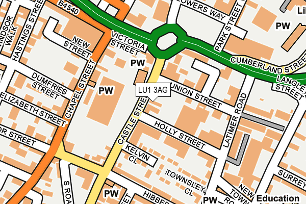 LU1 3AG map - OS OpenMap – Local (Ordnance Survey)