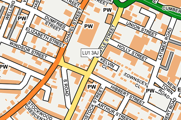 LU1 3AJ map - OS OpenMap – Local (Ordnance Survey)