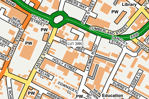 LU1 3AN map - OS OpenMap – Local (Ordnance Survey)