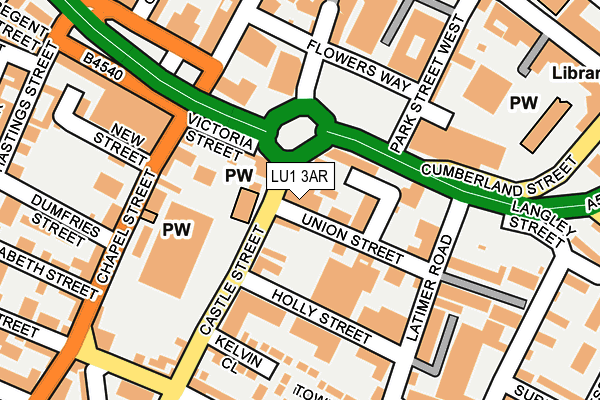 LU1 3AR map - OS OpenMap – Local (Ordnance Survey)