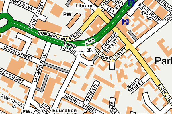 LU1 3BJ map - OS OpenMap – Local (Ordnance Survey)