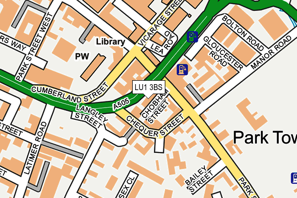 LU1 3BS map - OS OpenMap – Local (Ordnance Survey)