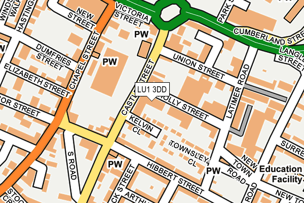 LU1 3DD map - OS OpenMap – Local (Ordnance Survey)