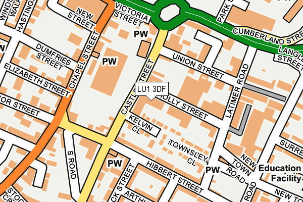 LU1 3DF map - OS OpenMap – Local (Ordnance Survey)