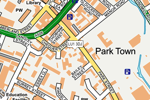 LU1 3DJ map - OS OpenMap – Local (Ordnance Survey)