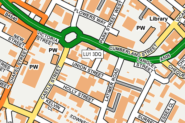 LU1 3DQ map - OS OpenMap – Local (Ordnance Survey)