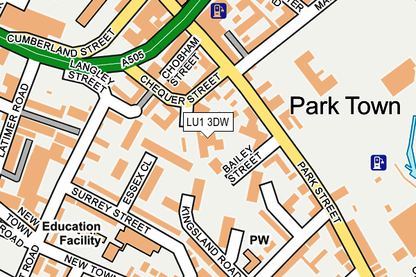 LU1 3DW map - OS OpenMap – Local (Ordnance Survey)