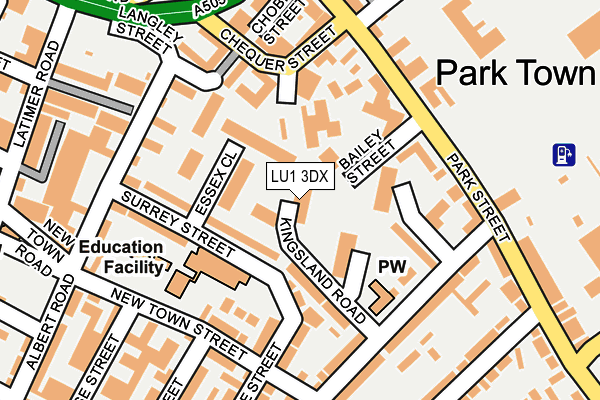 LU1 3DX map - OS OpenMap – Local (Ordnance Survey)