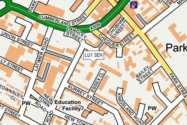 LU1 3EH map - OS OpenMap – Local (Ordnance Survey)